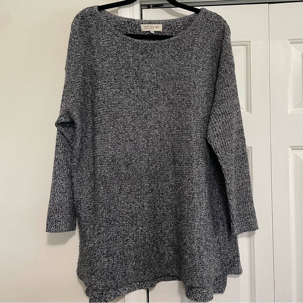 Jones New York Woman Sport Black White Tunic Size 1X